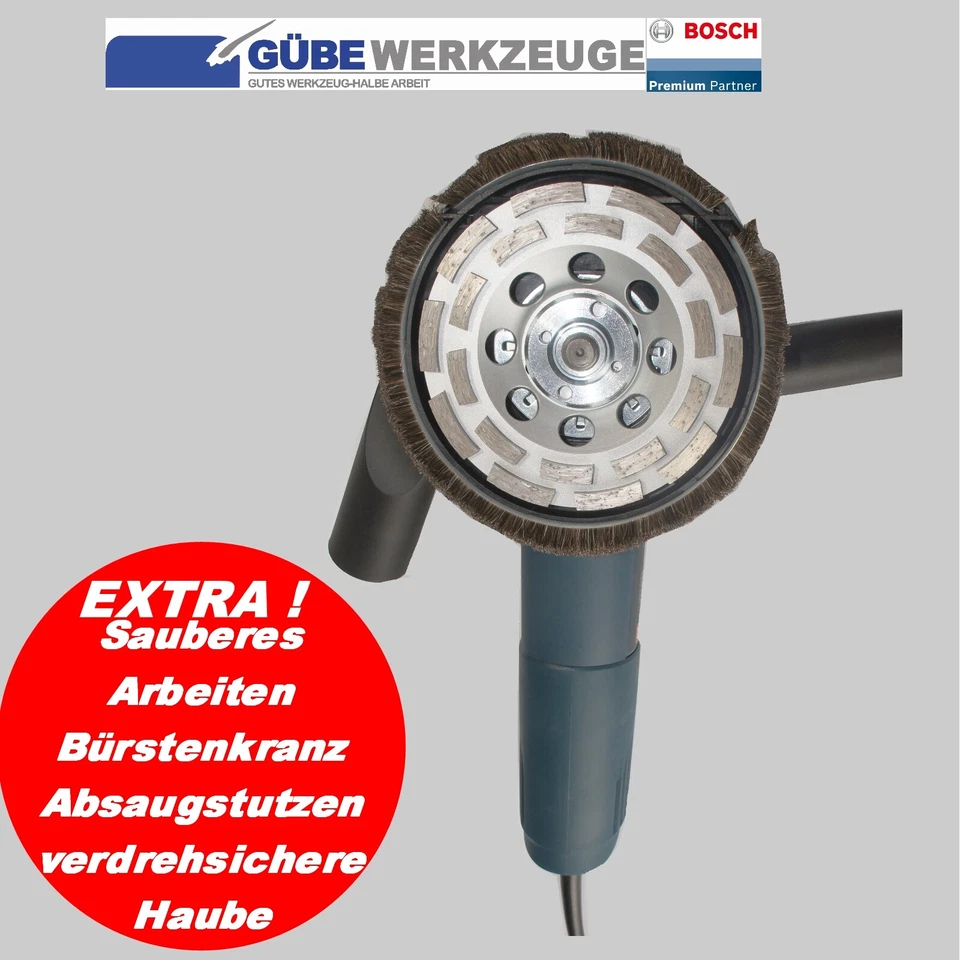 Betonschleifer Sanierfräse BOSCH WINKELSCHLEIFER SET 1700W/125mm  Bügel/L-Boxx  - Bild 4 von 4