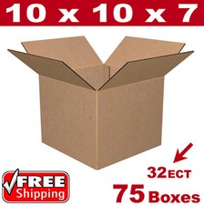 75 - 10x10x7 Cardboard Boxes Mailing Packing Shipping Box Corrugated Carton