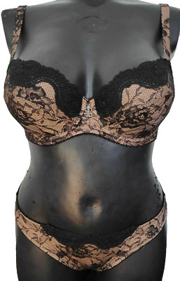 Felina Conturelle Romance Bra 80491 Gr.75C UK 34C With brief Embroidered