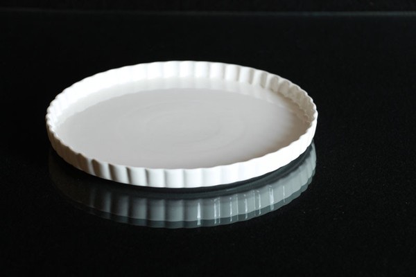 6X Tortenplatte Rund Servierplatte Porzellan Weiß Kuchenplatte Ca. 22,5 Cm Neu-image