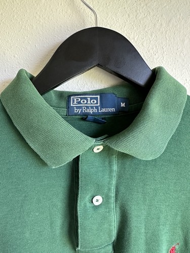 Polo Ralph Lauren Men's Polo Shirt Green Medium Pony Logo - Picture 6 of 14