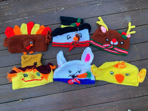 Handmade Thanksgiving Christmas Easter Kleenex Tissue Box Cover Lot of 6