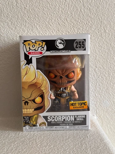 Funko Pop! Mortal Kombat X Scorpion (Flaming Skull) #255 Hot Topic Exclusive