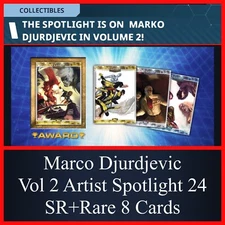 MARCO DJURDJEVIC VOLUME 2 ARTIST SPOTLIGHT SR+RARE 8 CARDS-TOPPS MARVEL COLLECT