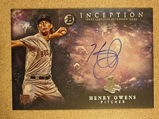 2016 BOWMAN INCEPTION #RA-HOW HENRY OWENS AUTO SIGNED BOSTON RED SOX ROOKIE RC