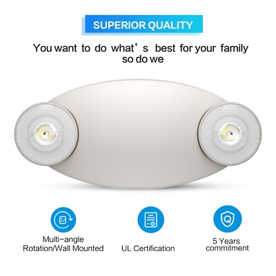 UL Listed 1 Packs  Led Emergency Light Exit Lighting Commercial Emergency Lights