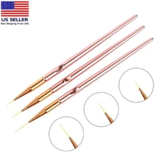 3 Pcs Nail Art Tool Set – Nail Art Pen, Dotting UV Gel Tool & Fine Liner Brush