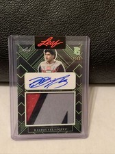 RALPHY VELAZQUEZ 2022 LEAF PERFECT GAME GAME-WORN RC PATCH AUTO SSP#/10 INDIANS