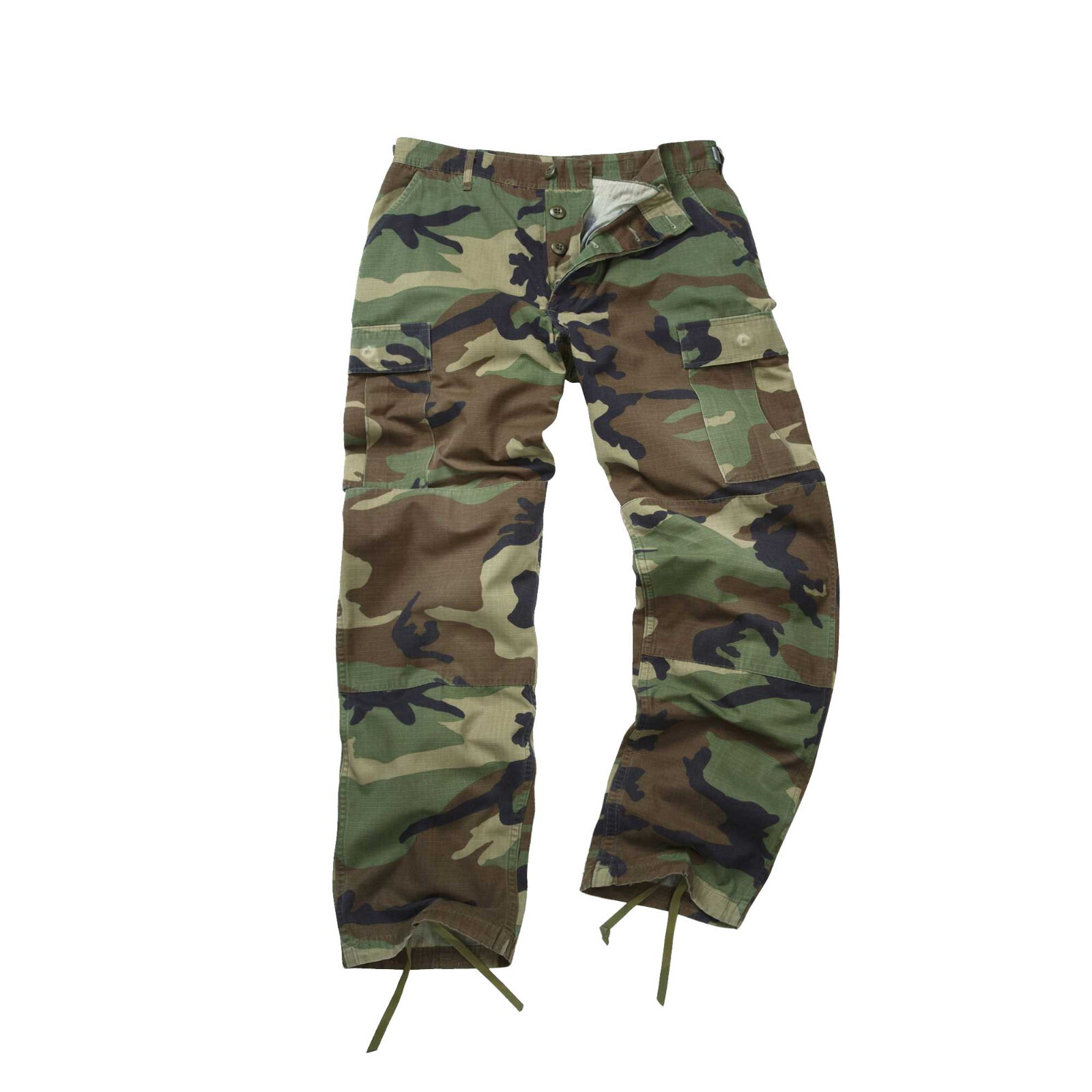  BDU - Pantalones tipo militar casuales de algodón, camuflaje,  tácticos, combate salvaje, uniforme de combate de la armada (ACU),  resistentes al desgarro, con 8 bolsillos de carga, tiro caído, Verde  ejército 