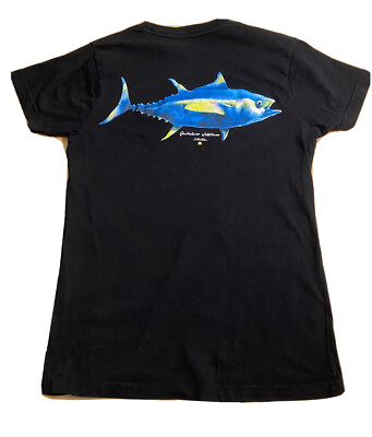 Quiksilver Waterman Collection Women s T-Shirt Black Size Small Fish Tuna