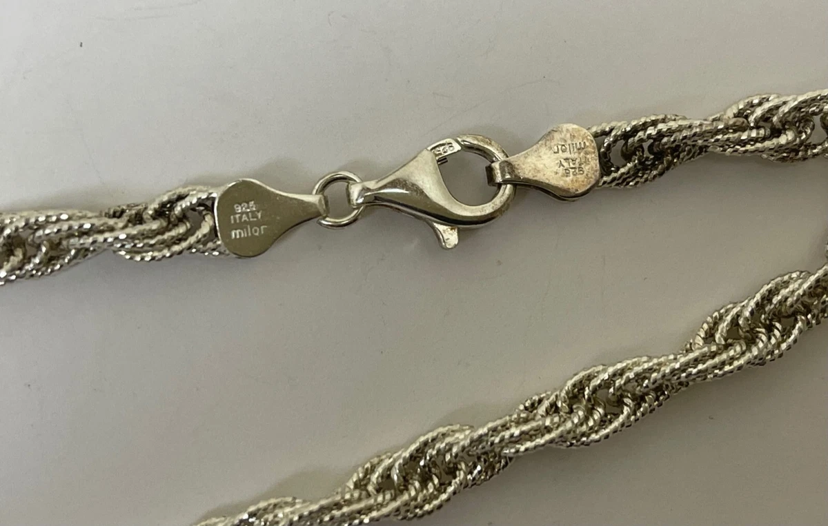Sevilla Silver Milor Italy Sterling Silver Twisted Rope Chain 5mm