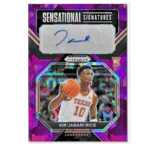 Sir'Jabari Rice 2023 Prizm Draft Purple Ice Auto Autograph #SS-SJR #'d ...