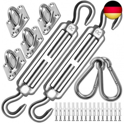 Morzejar Sonnensegel Befestigungsset M8 Heavy Duty 304 Edelstahl Markise
