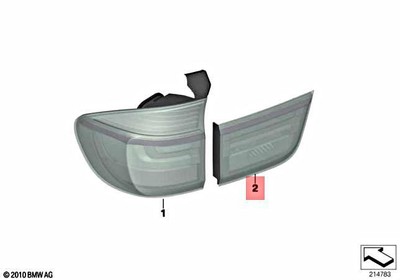 Genuine BMW X5 E70 Tail Light Rear Lamp Inner Right 63217227794 | eBay 