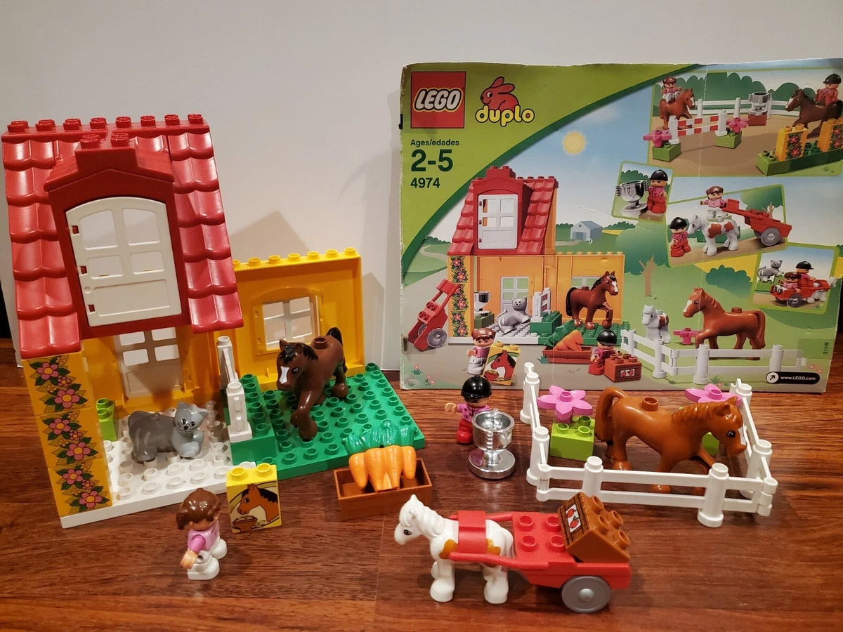 Lego 4974 Duplo HORSE STABLES Complete Set Used eBay