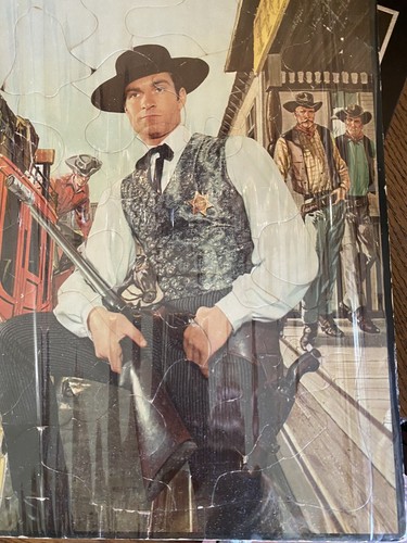 HUGH O'BRIAN AS WYATT EARP PICTURE PUZZLE FRAME TRAY INLAY Whitman Very Good - Picture 3 of 6