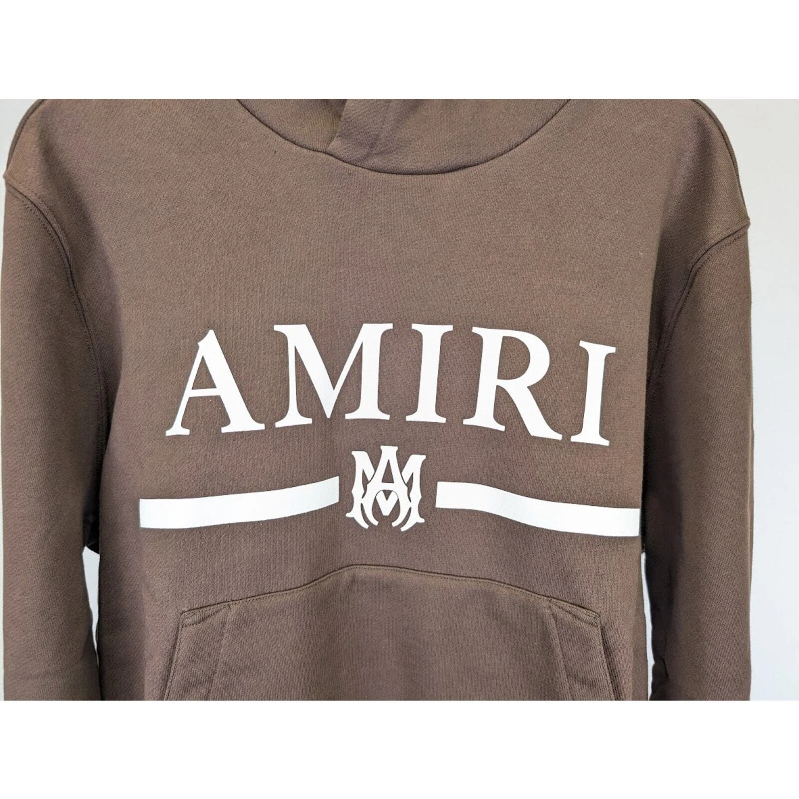 Felpa con cappuccio AMIRI Amiri MA Bar marrone nuova con etichetta X Small