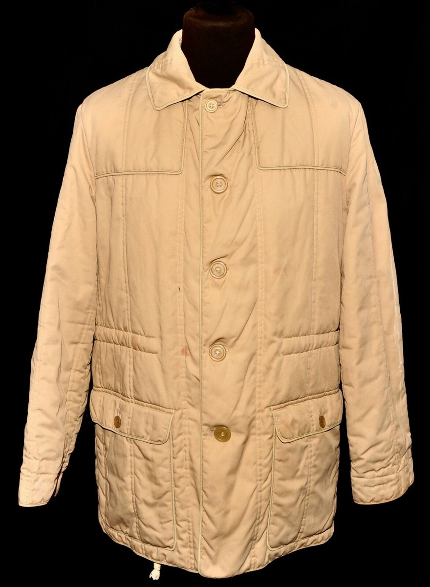 Aquascutum Showerproof Cream Beige Quilted Jacket Adjustable Waist 43