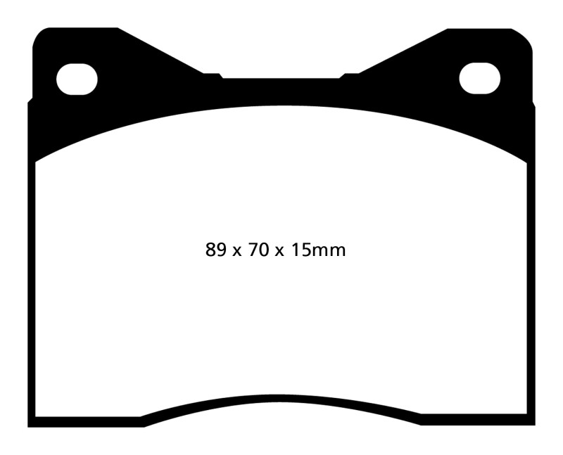 EBC for 88-90 Lamborghini Countach 5.2 (Anniversary) Redstuff Rear Brake Pads -