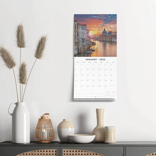 Italy 2025 Square Wall Calendar