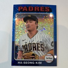 Topps Heritage Ha-Seong Kim #417 Chrome Blue Sparkle Refractor Padres 2024