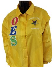 Order of the Eastern Star Yellow Windbreaker Jacket with Multicolor OES