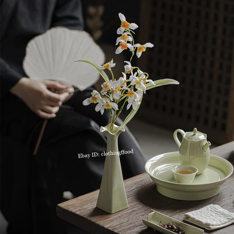Floral Vase Tea Ceremony Accessories Ceramic Flower Vase Tea Room Decoration
Opens in a new window o