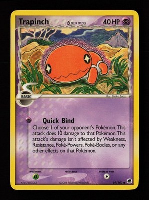 Trapinch 69/101 Common Dragon Frontiers Pokémon Card