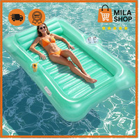 Luftmatratze Pool Aufblasbar Meerjungfrau Mit GeträNkehalter Sommer Schwimm Floß