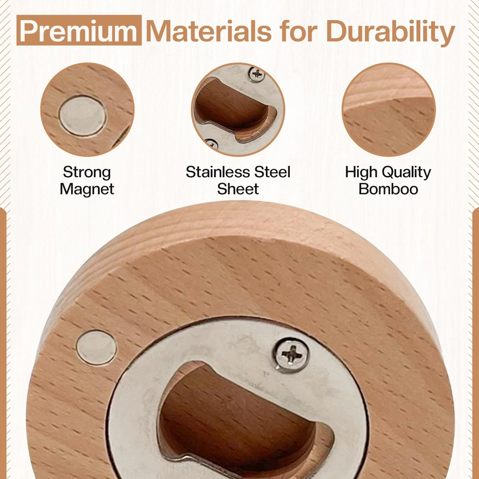 10x/50x Holz Flaschenöffner Bieröffner aus Buche Holzgriff 14cm GRAVUR mgl - Bild 4 von 4