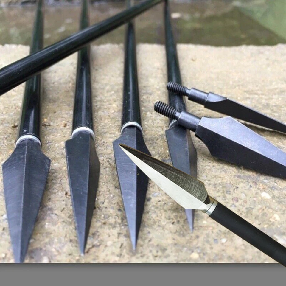 6/12X Archery Arrowheads 150gr Hunting Broadheads Screw Points Crossbow Hunting - Image 3 of 4