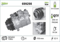 Valeo Kompressor, Klimaanlage 699298 FüR MERCEDES-BENZ