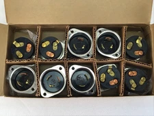 10 Hubbel 3325 G Super Twist Lock Flanged Inlet 3 Wire 20A-250V  10A-600V AC USA