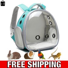 Bird Backpack Carrier with Perch, Portable Bird Travel Cage Bag, Clear Parrot