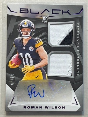 Roman Wilson 2024 Panini Black /75 Dual RPA Patch Auto Autograph RC Rookie #31