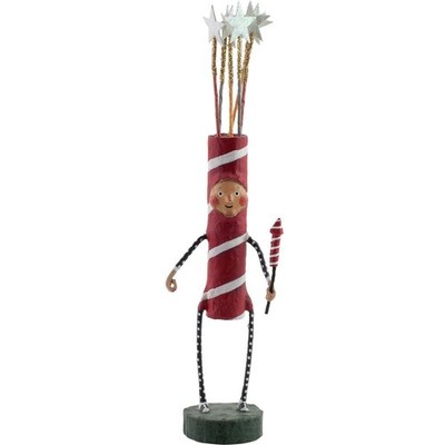Lori Mitchell July 4th Sparky Firecracker Figure Folk Art Figurine Americana