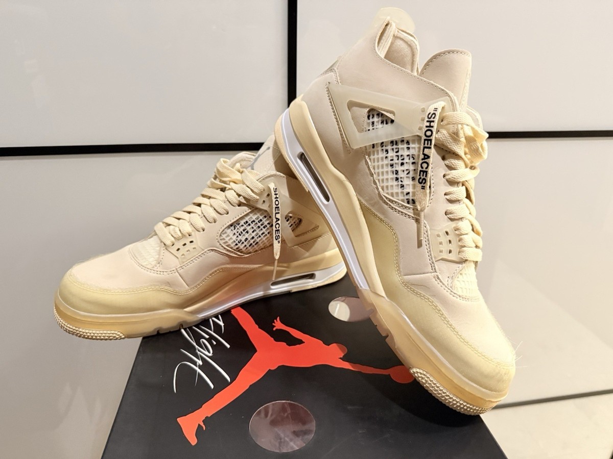 Size 13W / 11.5 Men's- Jordan 4 SP x Off-White Mid Sail