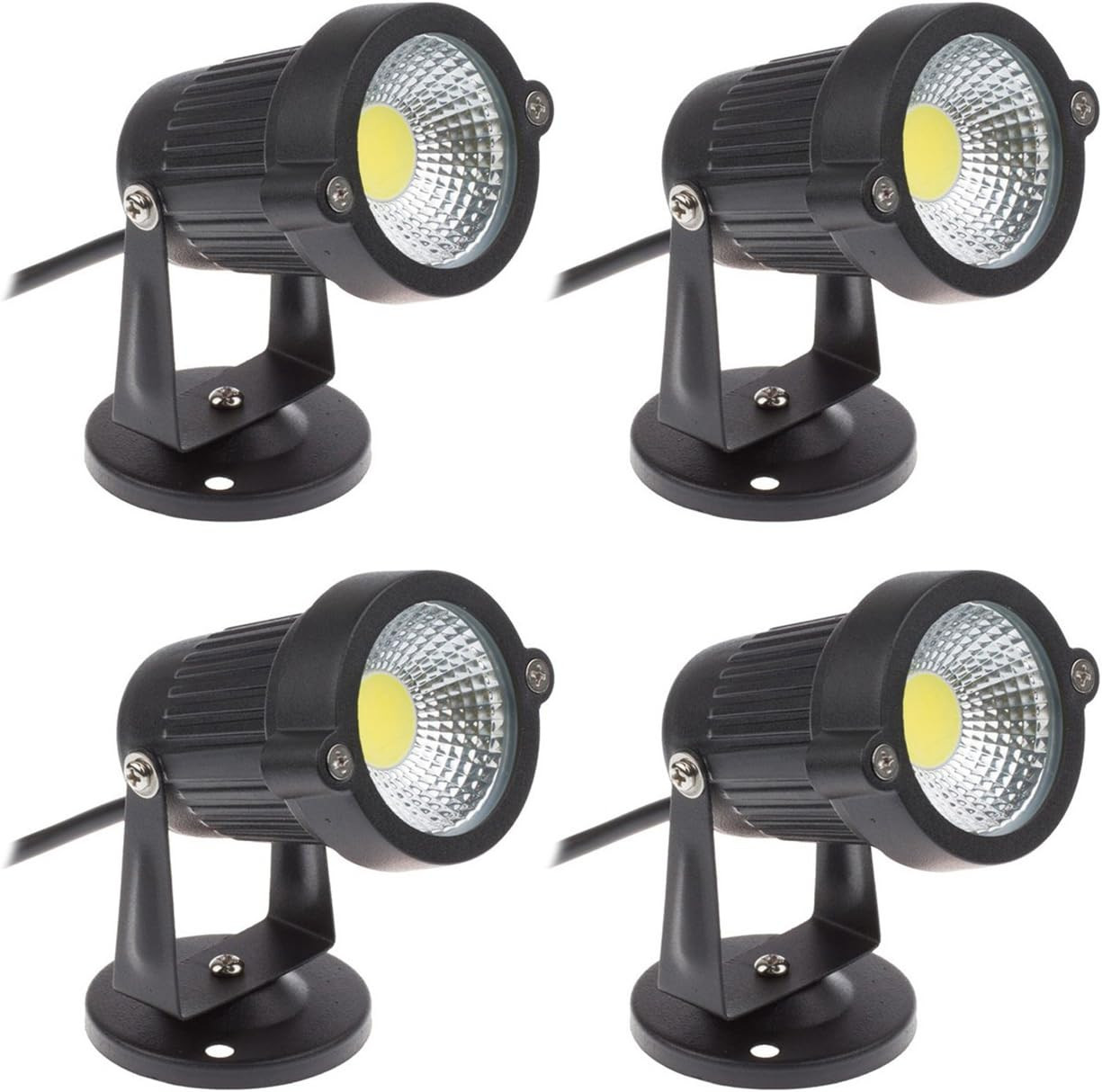 Prezzo Shock: Set 4 Faretti LED 5W Giardino IP65 Bianco Freddo 220V
