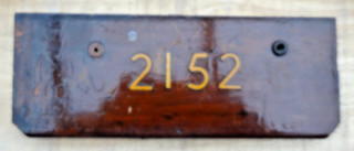 Manchester Corporation Transport Dept Fleet Number Plate For Crossley Bus 2152