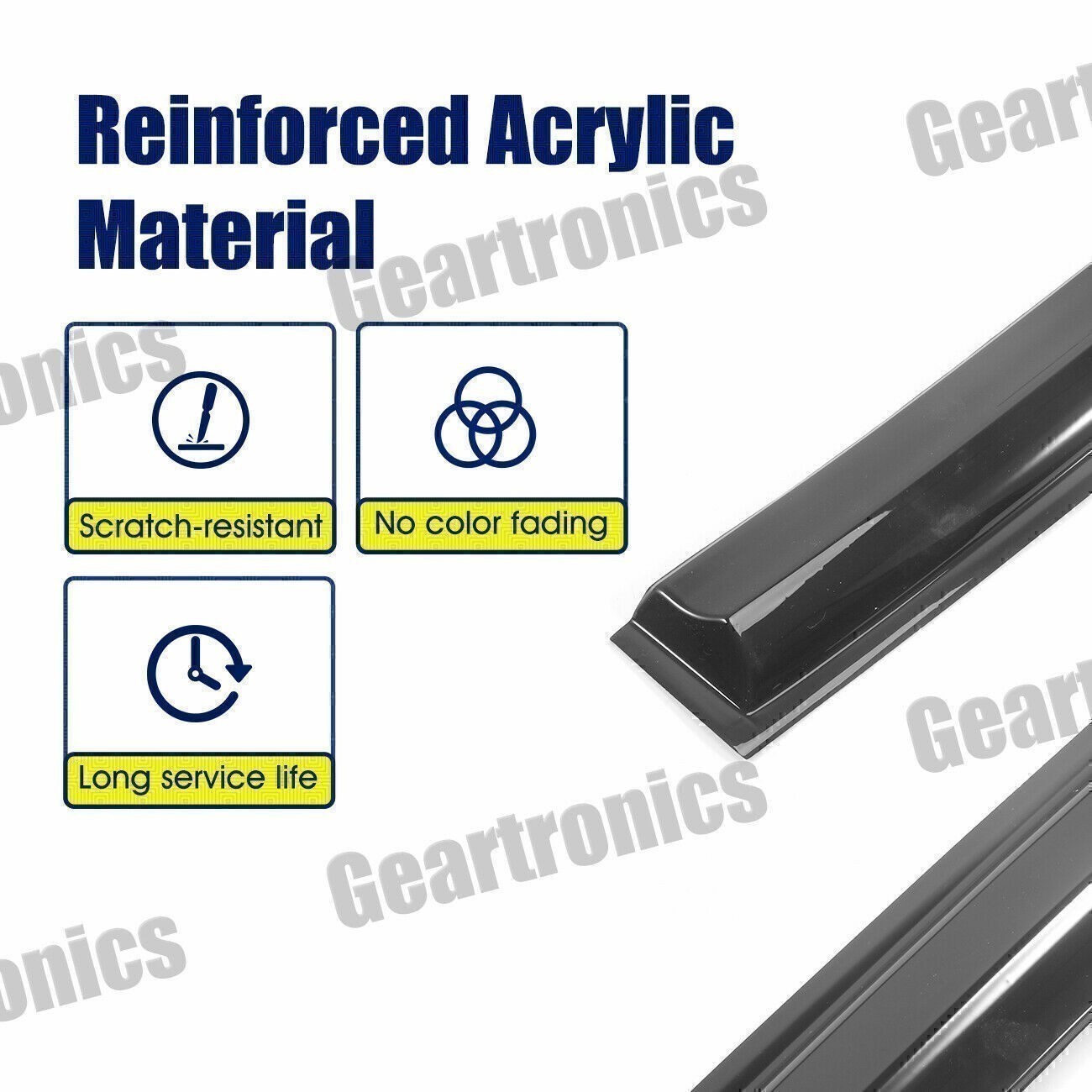 For 2012-2017 Honda CRV CR-V Mugen Style Window Visors Sun Rain Guards