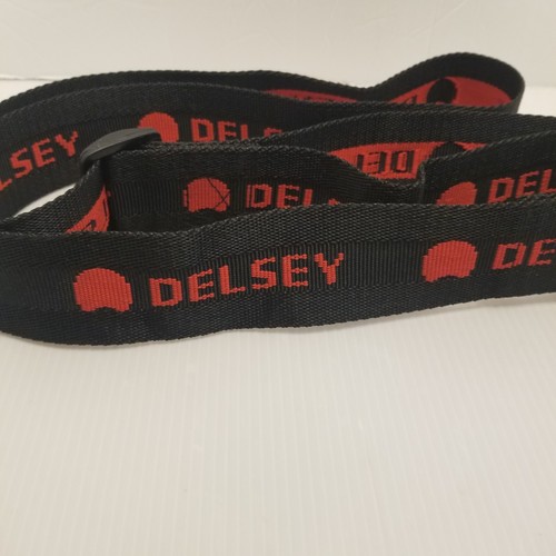 Delsey Luggage Strap Replacement Canvas  Weaved Black Red Logo Adjustable 