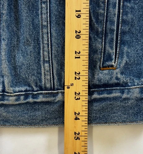 Vintage 90s Sears Canyon River Blues Denim Jacket Mens Sz Medium 100% Cotton image 13