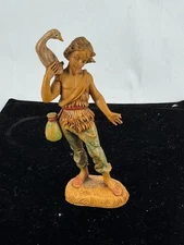 1983 Fontanini Nativity Boy With Goose On Shoulder #107 Depose Italy  (LK)