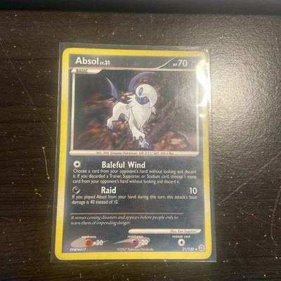 2007 pokemon Absol hp70 card # 21/132. Rare