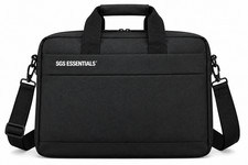 BRAND NEW SGS ESSENTIALS 15.6" Black Laptop Bag Briefcase with Shoulder Strap