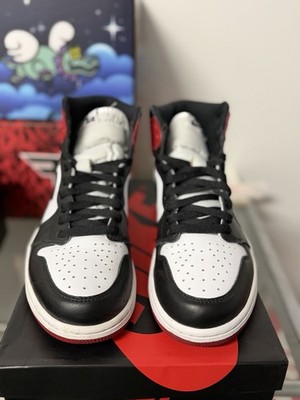 Nike Air Jordan 1 Retro High OG Black Toe Red White 2016 Size 8.5