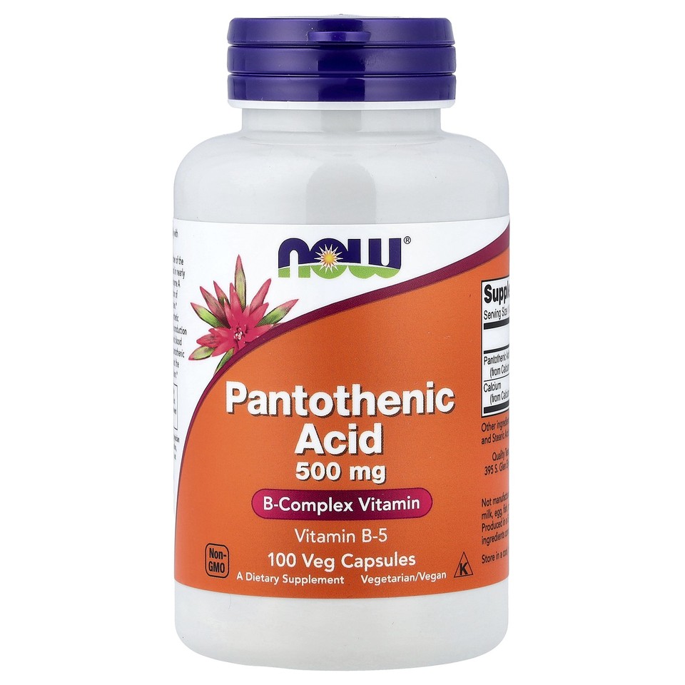 Pantothenic Acid, 500 mg, 100 Veg Capsules