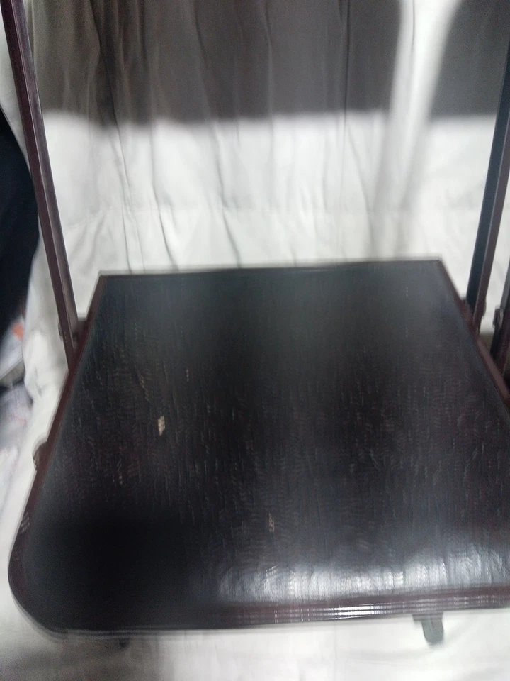 Sillas plegables vintage de metal marrón Gaylo Chicago con asientos acolchados,  Foto 2 de 4