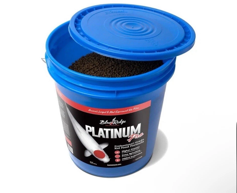 Blue Ridge Koi Fish Food 14 libras - Koi Food 3/16” Platinum Pro Formula Foto 2 de 4
