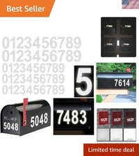 Elegant Self-Adhesive Vinyl Number Decals - 50-Pack for Mailbox and Property Use